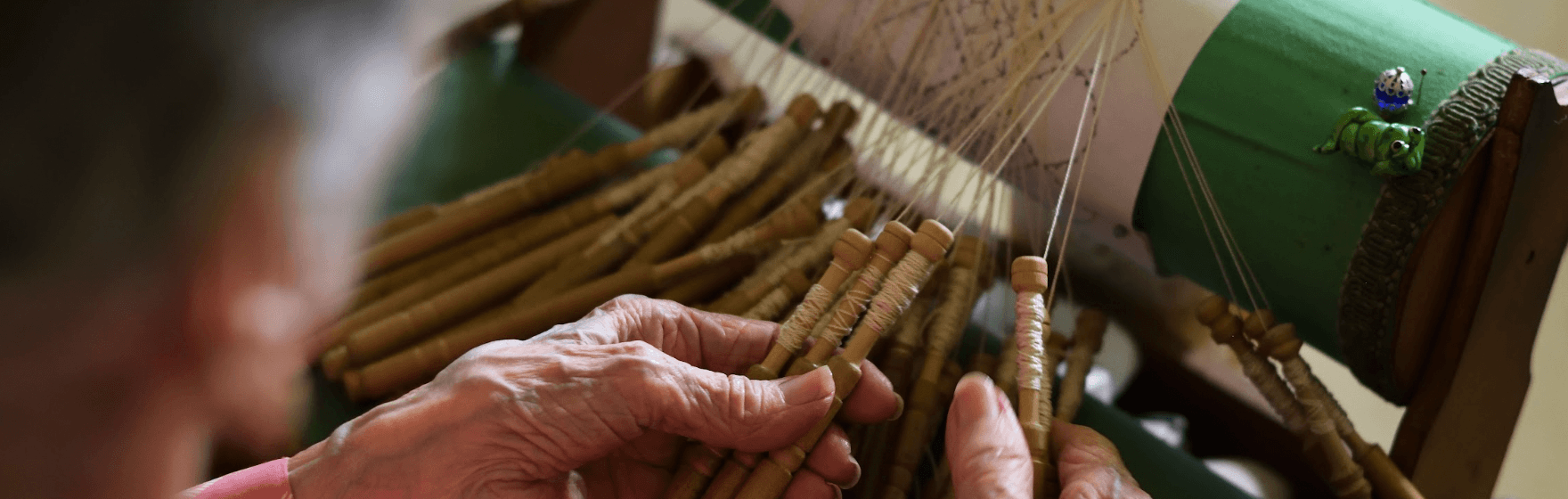 Photo by Obras del País; The craft of "mundillo" centers around detailed and meticulous embroidery.